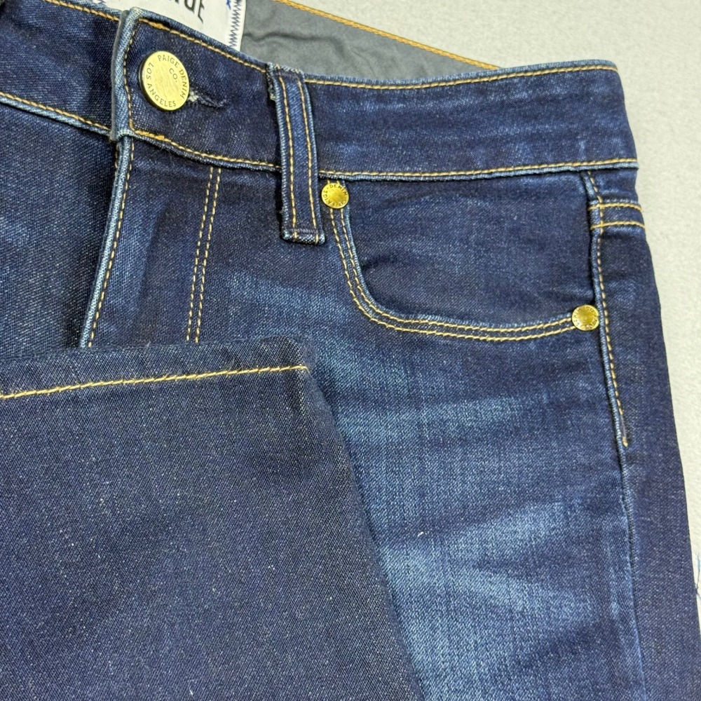 Paige Womens Skinny Jeans Dark Indigo Blue Stretch Denim Pants 26
